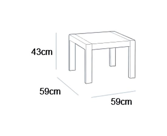 Keter Dārza galds Orlando Small Table pelēks Jaunumi -Dārzam