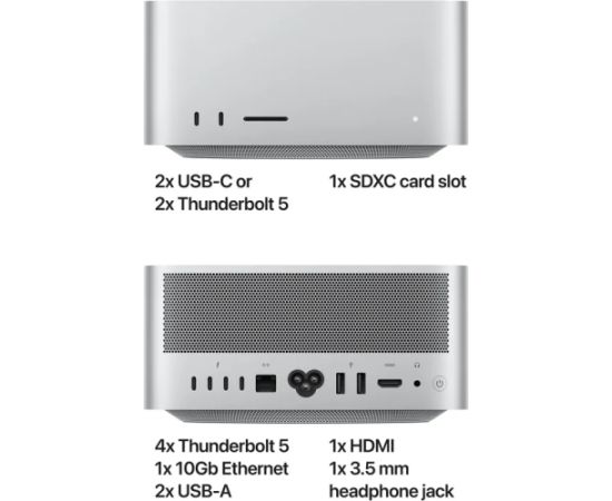 Apple Mac Studio M3 Ultra 28CPU 60GPU 96GB 1TB SSD Mac OS Personālie datori