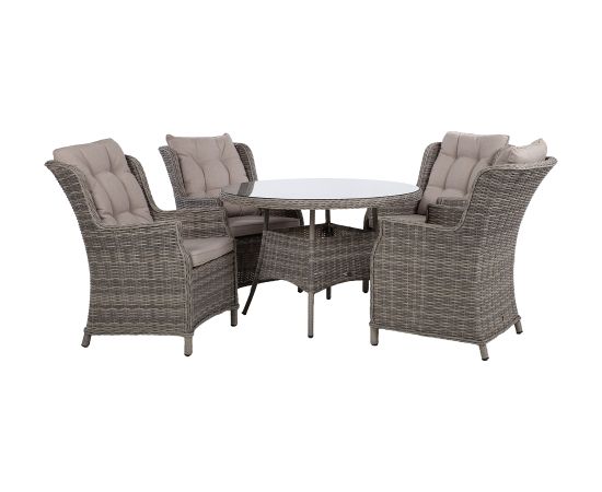 Dārza mēbeļu komplekts TRENTO galds un 4 krēsli Dārza galdi