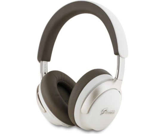 Guess   PU Leather Script Logo ANC/ENC Wireless Headphone Beige Наушники