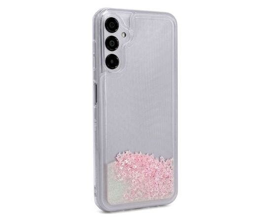 iLike Samsung  Galaxy A14 5G Silicone Case Water Glitter Pink Neoriģinālie Maciņi