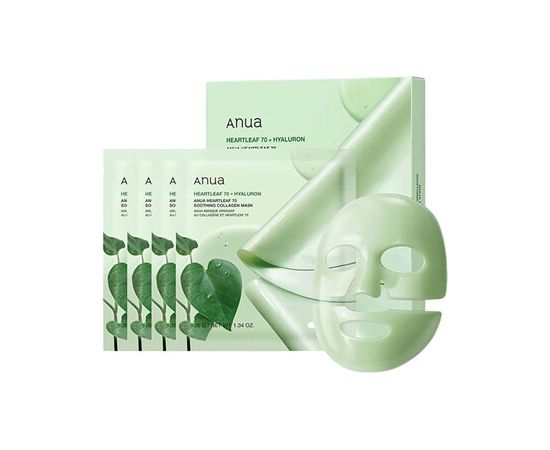 Anua Heartleaf 70 Soothing Collagen Mask - Sada masek 38.0g Косметика для тела