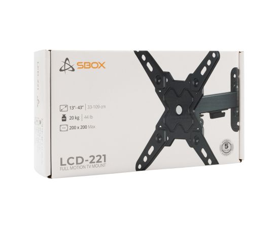 Sbox LCD-221-2  (13-43/20kg/200x200) Крепления для телевизоров