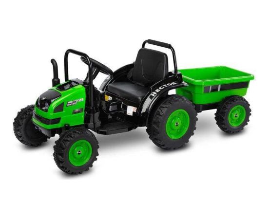 Toyz Traktor na akumulator z przyczepką Caretero Toyz Hector akumulatorowiec + pilot - zielony Новости - Детские товары
