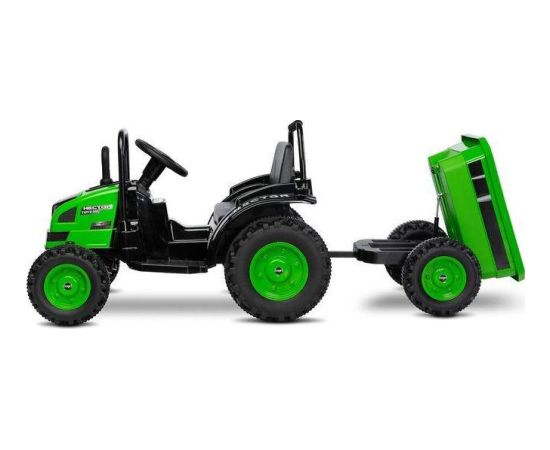 Toyz Traktor na akumulator z przyczepką Caretero Toyz Hector akumulatorowiec + pilot - zielony Новости - Детские товары