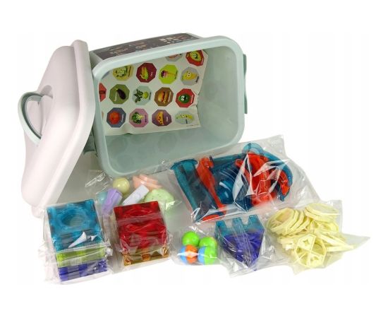 LeanToys Zjeżdżalnia Dla Kulek Podświetlany Tor Klocki Magnetyczne 75 Elementów LEAN Toys Конструкторы