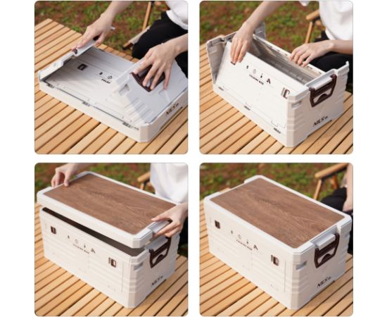 NCB4002 SALOKĀMA KEMPINGA KASTE AR VĀKU 2IN1 50L ZAĻA NILS CAMP Кемпинг стулья