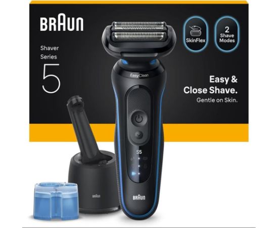Braun Series 5, Wet & Dry, black/blue - Shaver Matu, Bārdas, Ķermeņa trimmeri
