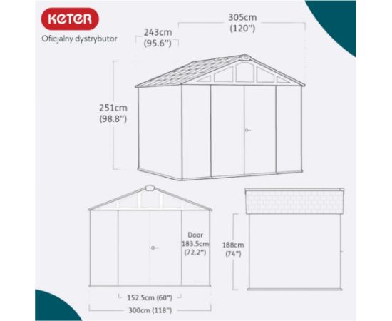 Keter Садовый сарай Stronghold 10x8 Садовые сараи и хранилища
