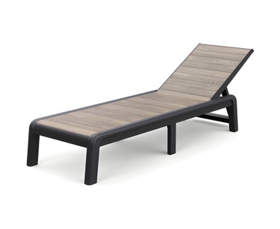 Keter Sauļošanās krēsls Deco Porto pelēks/osis Dārza mēbeles