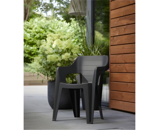 Keter Dārza krēsls Bilbao Low Back pelēks Dārza mēbeles