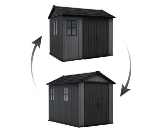 Keter Dārza šķūnis Newton Plus 9x7,5 pelēks Dārza šķūņi  un uzglabāšana