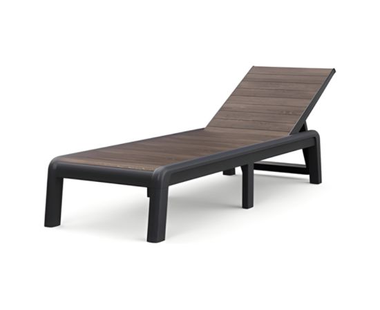 Keter Шезлонг Deco Porto серый/ореховый Мебель для сада и террас