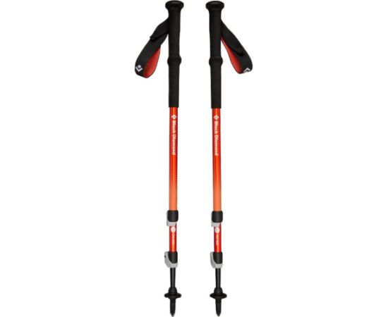 Black Diamond Trekking Poles Trail Back Fitness Equipment (1 Pair, 100 to 140 cm, Burnt Sienna) Trekinga nūjas