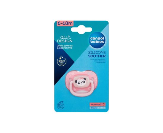 Canpol Exotic Animals / Silicone Soother 1pc Panda 6-18m Пустышки / Соски