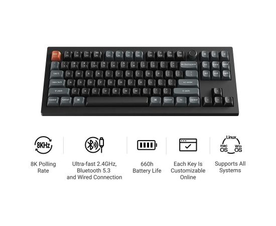 KEYBOARD WRL V3 ULTRA/BLACK V3U-D3 KEYCHRON Klaviatūras