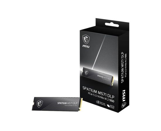 SSD MSI 1400xTBW rating MTBF 1500000 h Read speed 14500 MB/s Write speed 11000 MB/s NVMe Yes PCI Express 5.0 M.2 2000 GB SPATIUM M571 DLP PCIe 5.0 NVMe M.2 S78-440Q1K0-P83 SSD Cietie Diski (Solid state drive)