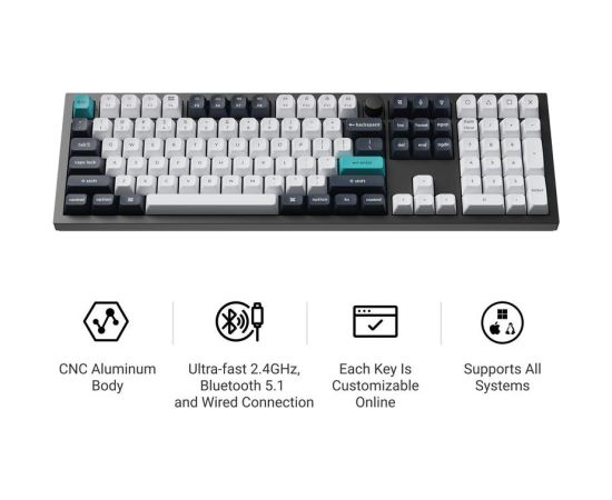 KEYBOARD WRL Q6 MAX RGB/CARBON BLACK Q6M-M4 KEYCHRON Klaviatūras