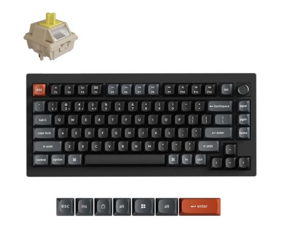 KEYBOARD WRL V1 ULTRA/BLACK V1U-D4 KEYCHRON Klaviatūras