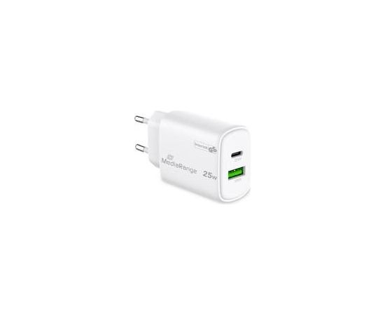 POWER ADAPTER USB/USB-C 25W/FAST MRMA112-2 MEDIARANGE Новинки смартфонов и телефонов