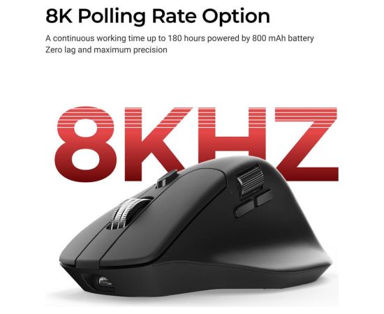 MOUSE USB OPTICAL WRL M6/BLACK M6S-A23 KEYCHRON Peles, ievadierīces