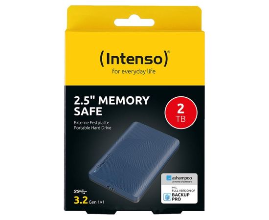External HDD INTENSO 2000 GB Colour Blue 6029585 Ārējie cietie diski HDD SSD