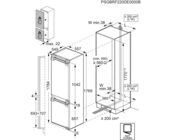 AEG TC7CS181AF 177cm Крупная бытовая техника
