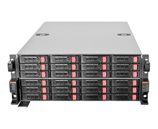 Silverstone Technology SST-RM43-324-RS, rack (black/red, 4 height units) Datoru korpusi
