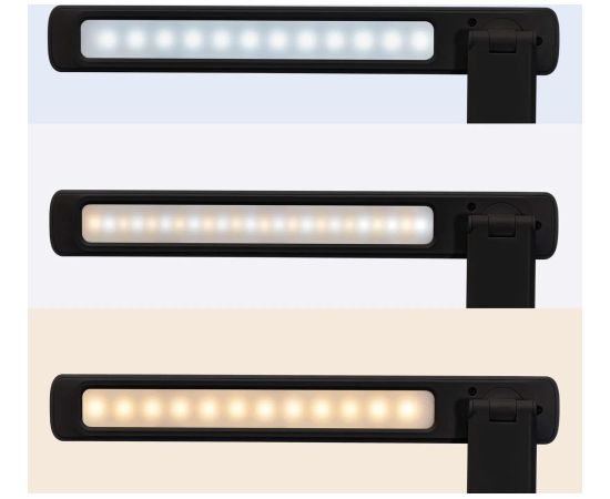 Uzlādējama LED galda lampa MAUL Sally, ar gaismas regulēšanu, melna Biroja galda lampas