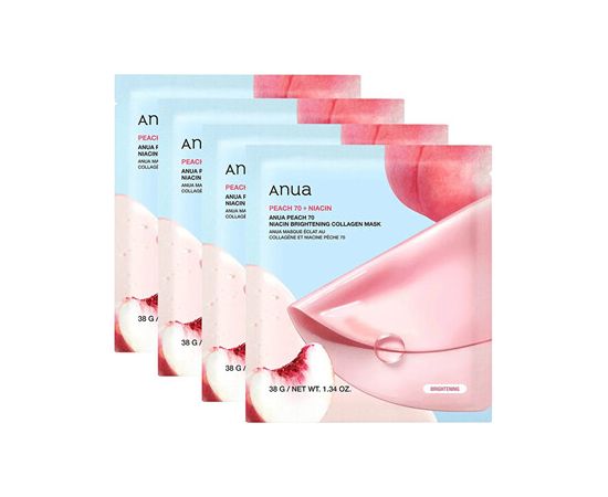 Anua Niacin Brightening Collagen Mask Set - Sada pleťových masek 38.0g Косметика для тела