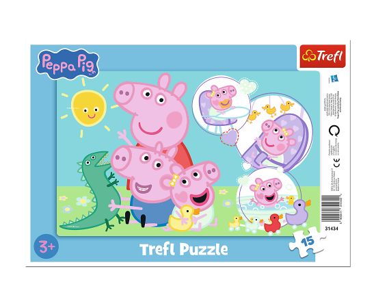 TREFL PEPPA PIG Пазл в рамке, 15 шт. Пазлы