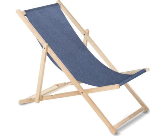 GreenBlue Leżak błękitny bukowy klasyczny składany (GB183M) Шезлонги и пляжные стулья