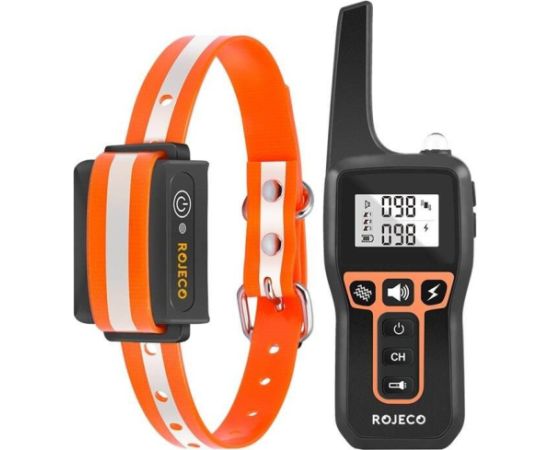 Rojeco Elektryczna obroża antyszczekowa 1000m PD529 (Pomarańczowa) Citas preces