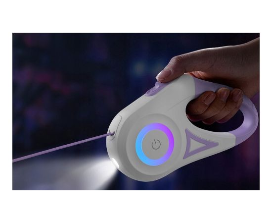 Rojeco Smycz automatyczna LED Rojeco 5m (fioletowa) Citas preces