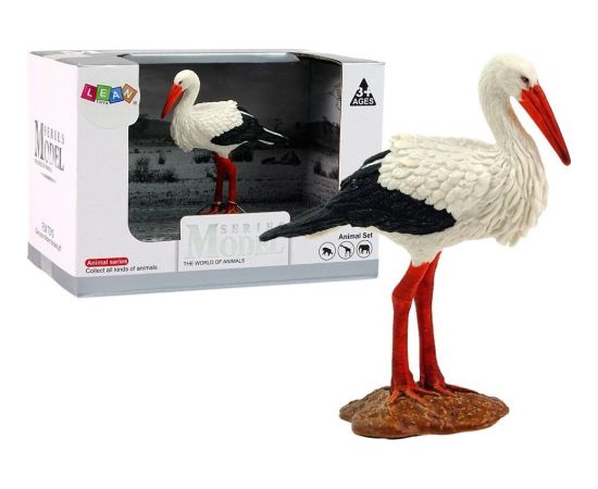 Figurka LeanToys Figurka Kolekcjonerska Bocian Biały Figurka Ptak Фигурки и герои