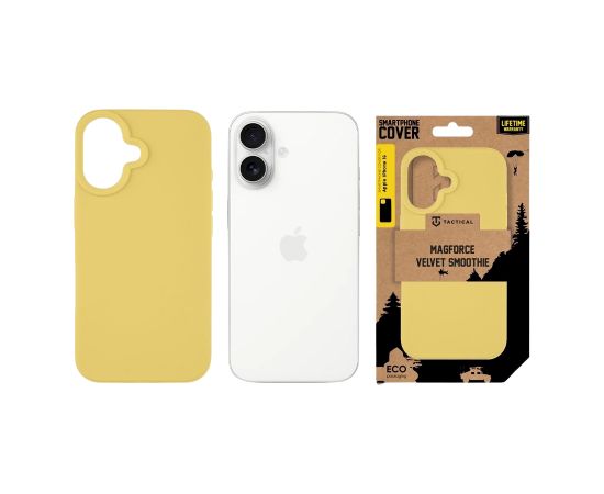 Tactical MagForce Velvet Smoothie Cover Aizsargapvalks priekš Apple iPhone 16 / dzeltens Neoriģinālie Maciņi