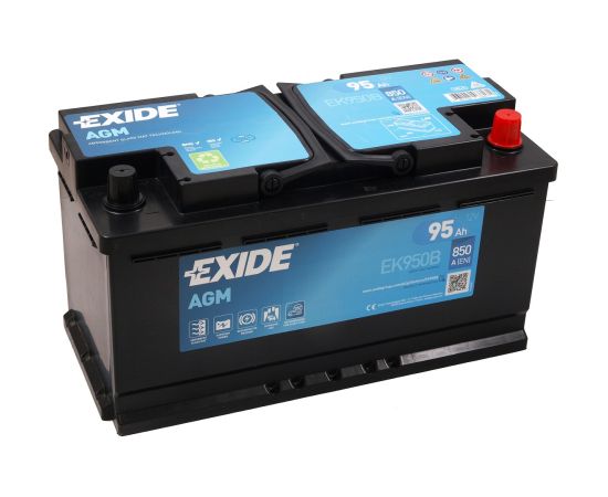 EXIDE START-STOP AGM EK950B 12V 95Ah 850A(EN) 353x175x190 0/1 EAN3661024038171 Akumulatori