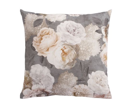 Подушка HOLLY 45x45см, серые цветы Новинки Для дома и сада 