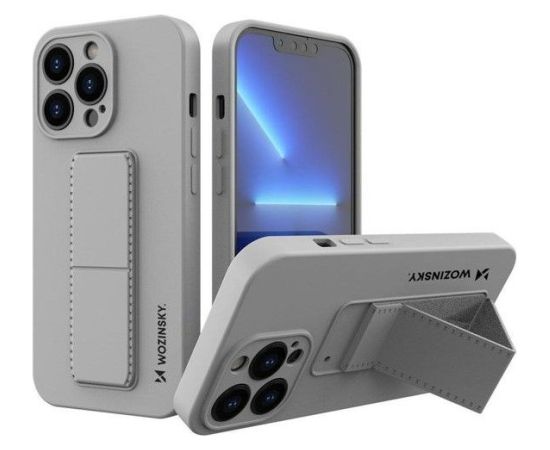 Wozinsky Apple  iPhone 13 Kickstand Case silicone case with stand Grey Neoriģinālie Maciņi