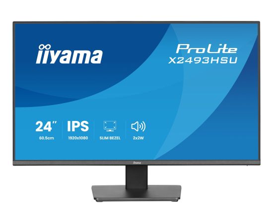 Iiyama ProLite X2493HSU-B1 (60.5 cm (23.8 Zoll), schwarz (matt), FullHD, IPS, HDMI, DP, USB-Hub, Adaptive-Sync, 120Hz Panel) LED / LCD мониторы
