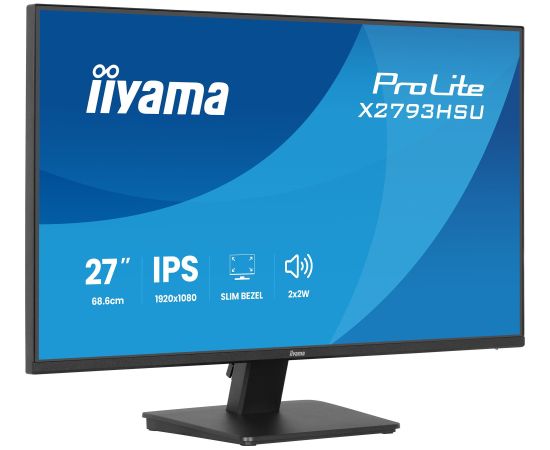 Iiyama ProLite X2793HSU-B1 (68.6 cm (27 Zoll), schwarz (matt), FullHD, IPS, HDMI, DP, USB-Hub, Lautsprecher, 120Hz Panel) LED / LCD мониторы