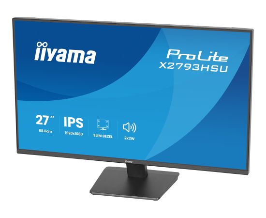 Iiyama ProLite X2793HSU-B1 (68.6 cm (27 Zoll), schwarz (matt), FullHD, IPS, HDMI, DP, USB-Hub, Lautsprecher, 120Hz Panel) LED / LCD мониторы