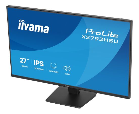 Iiyama ProLite X2793HSU-B1 (68.6 cm (27 Zoll), schwarz (matt), FullHD, IPS, HDMI, DP, USB-Hub, Lautsprecher, 120Hz Panel) LED / LCD мониторы