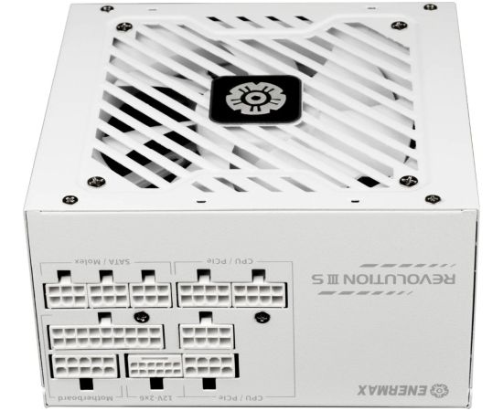 Enermax REVOLUTION III S 1000W (white, 1x 12-pin high power GPU, 4x PCIe cable management, 1000 watts) Datoru barošanas bloki