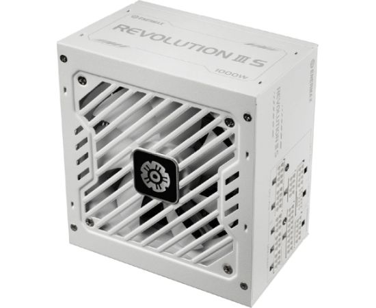 Enermax REVOLUTION III S 1000W (white, 1x 12-pin high power GPU, 4x PCIe cable management, 1000 watts) Datoru barošanas bloki