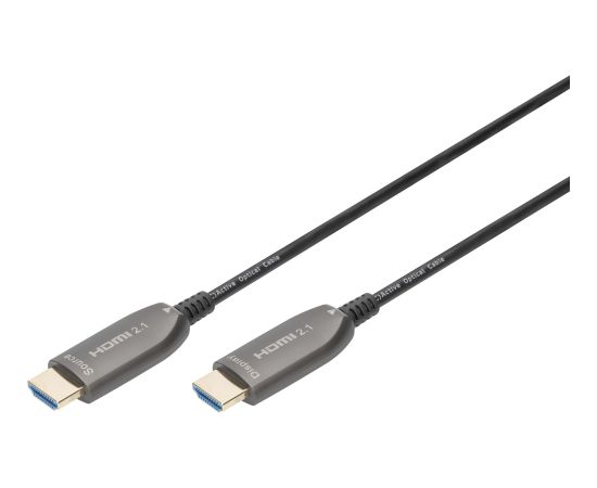 Digitus HDMI AOC Hybrid Fiber Optic Cable, UHD 8K (black, 15 meters) Dažādi vadi
