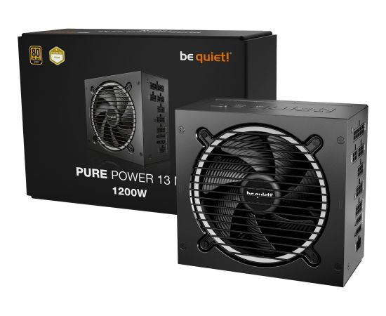 Be Quiet! Be quiet Pure Power 13 M 1200W (black, 1x 12-pin high power GPU, 4x PCIe, cable management, 1200 watts) Datoru barošanas bloki