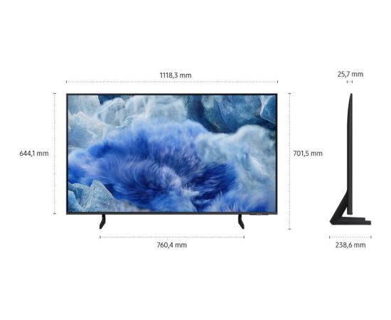 Samsung 50" QLED Q8F (GQ50Q8FAAUXZG) (125 cm (50 inches), black/gray, UltraHD/4K, triple tuner, PVR) Телевизоры