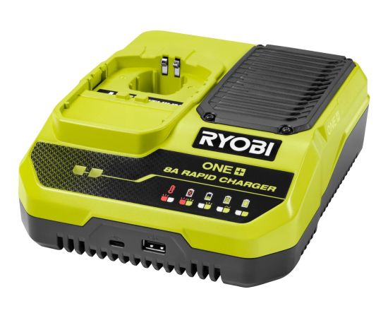 Ryobi 18 V ONE+ battery quick charger RC18180 (green/grey, charging current 8.0A) Новинки Для дома и сада 