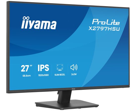 iiyama ProLite X2797HSU-B1 - 27 - FullHD, IPS, HDMI, DP, USB hub, speakers, 120Hz panel Monitori